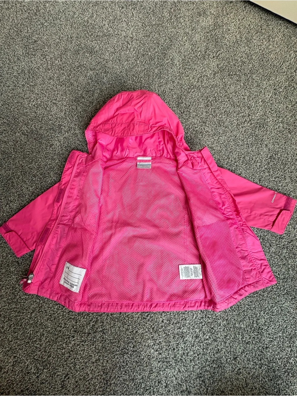 NWT Columbia Hot Pink Kids' Timber Pointe Jacket Full Zip Hooded size 2T